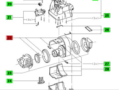 Двигатель (мотор) для пылесоса CT 33 E Festool 230-240V