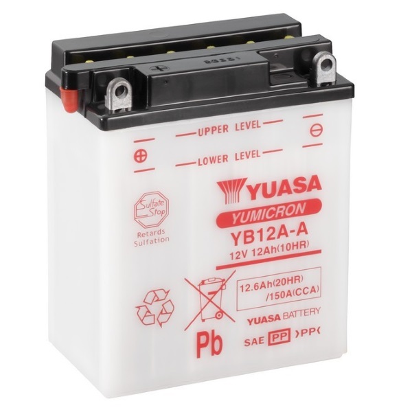 Мото аккумулятор АКБ YUASA (Юаса) YB12A-A 12Ач п.п.