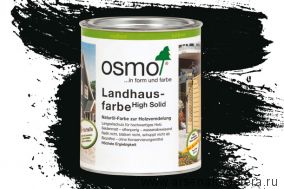 Непрозрачная краска для наружных работ Osmo 2703 cеро-чёрная 0,75 л Landhausfarbe Osmo-2703-0.75 11400013