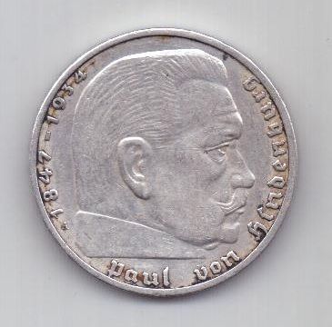2 марки 1937 г. AUNC. Германия