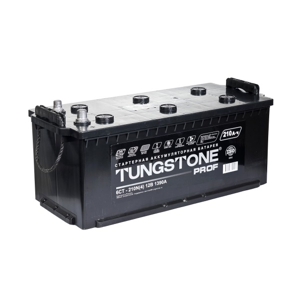 Автомобильный аккумулятор Tungstone Prof (Тангстоун Проф) 6СТ-210 N 210Ач О.П. (3) (евро)