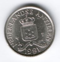 25 центов 1981 г. Нидерландские Антильские острова