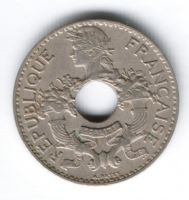 5 центов 1938 г. Французский Индокитай