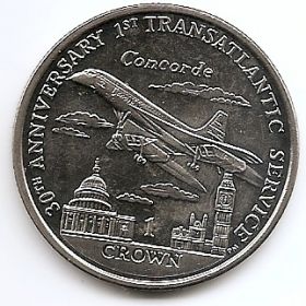 30 лет первому трансатлантическому перелёту Конкорда 1 крона Остров Мэн  2006