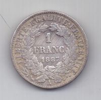 1 франк 1887 г. Франция