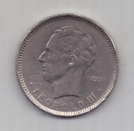 5 франков 1936 г. редкий год. Бельгия