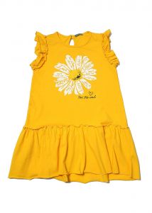 Платье для девочки желтое с ромашкой Клевер 862129