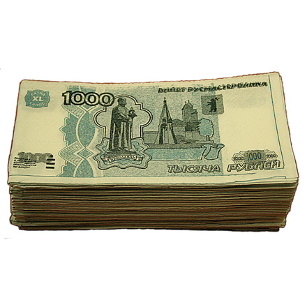 Салфетки Пачка 1000 рублей 2-х слойные