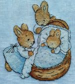 Схема для вышивки крестом Little bunny. Отшив.