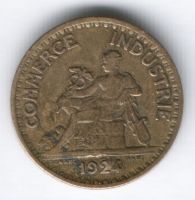 1 франк 1924 г. Франция