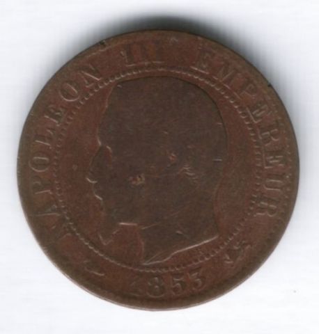 5 сантимов 1853 г. D Франция