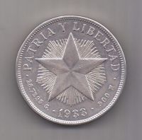 1 песо 1933 г. Куба