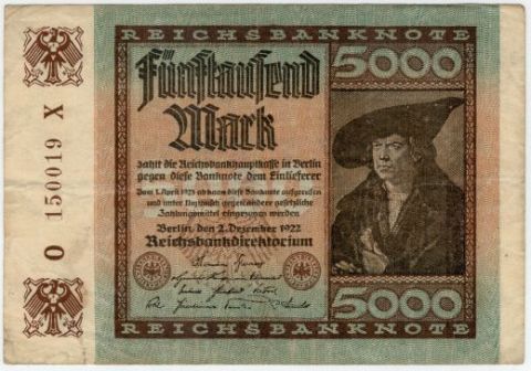 5000 марок 1922 г. Германия