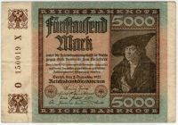 5000 марок 1922 г. Германия