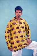 Мужская индийская рубашка со слонами, купить в Москве. Одежда для индийской вечеринки