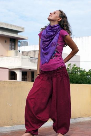 Индийские штаны алладины, купить в интернет-магазине, Москва. Бордовый цвет