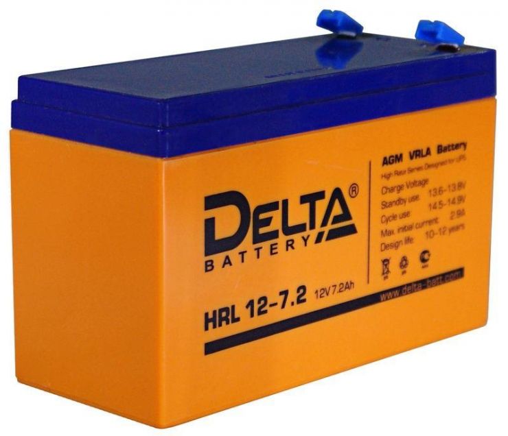 Аккумулятор свинцово-кислотный АКБ DELTA (Дельта) HRL 12-7.2 12 Вольт 7.2Ач