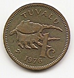 1 цент Тувалу  1976