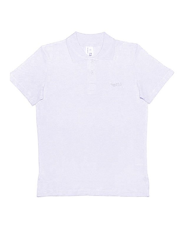 Стильная белая рубашка-поло для мальчика