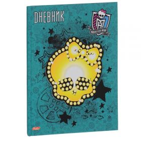 Дневник школьный Hatber "Monster High", цвет: зеленый, желтый (арт. 40ДТ5B_12204)