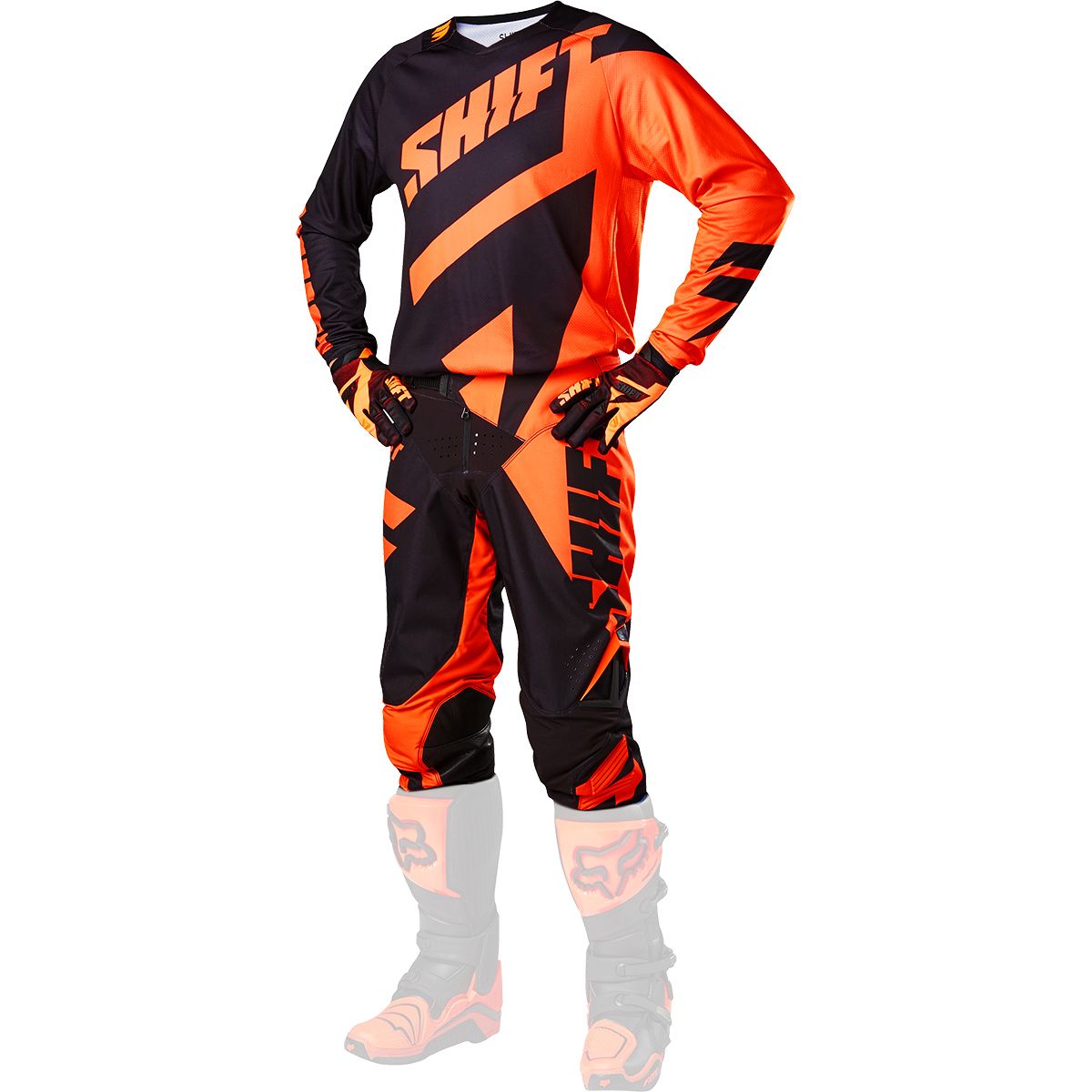 Shift - 2017 3LACK Mainline комплект штаны и джерси, черно-оранжевые