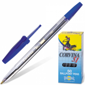 Ручка шариковая синяя "Corvina 51. TRASP" корпус прозрачный (арт. 40163/02) (12679)