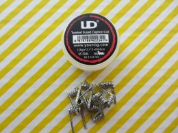 10шт. UD Twisted Fused Clapton SS316L Coil (26GAx2)x2+Ribbon