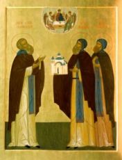 Икона Афанасий и Феодосий Череповецкие (рукописная)