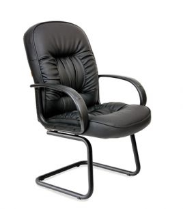Кресло CHAIRMAN 416V для посетителя, экокожа, цвет черный