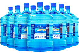 Вода "Аква чистая" 9 бутылей по 19л.
