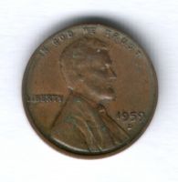 1 цент 1959 г. D США