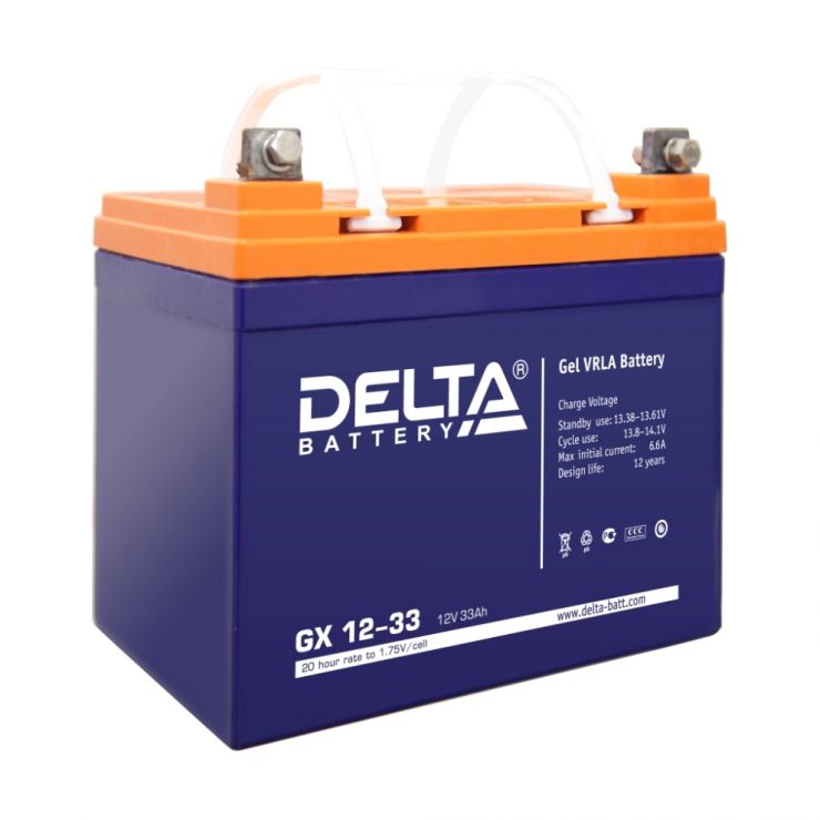 Аккумулятор свинцово-кислотный АКБ DELTA (Дельта) GX 12-33 12 Вольт 33 Ач (Gel)