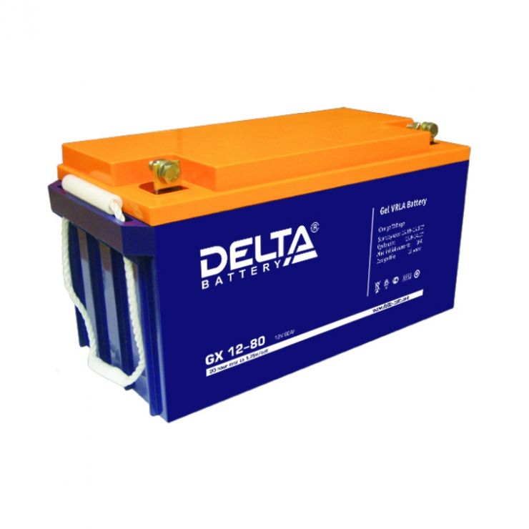 Аккумулятор свинцово-кислотный АКБ DELTA (Дельта) GX 12-80 12 Вольт 80 Ач (Gel)