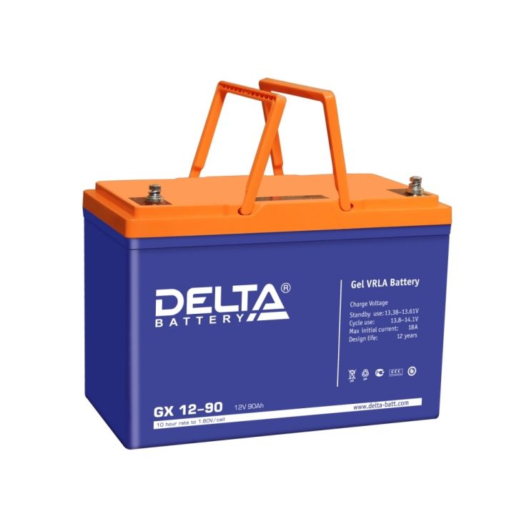 Аккумулятор свинцово-кислотный АКБ DELTA (Дельта) GX 12-90 12 Вольт 90 Ач (Gel)