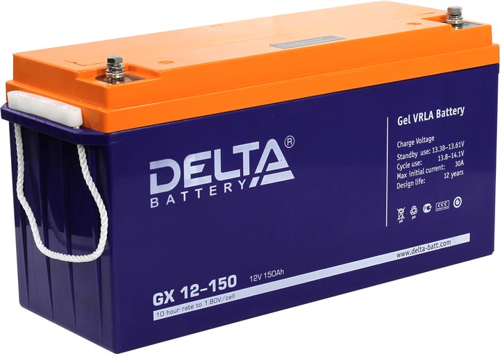 Аккумулятор свинцово-кислотный АКБ DELTA (Дельта) GX 12-150 12 Вольт 150 Ач (Gel)