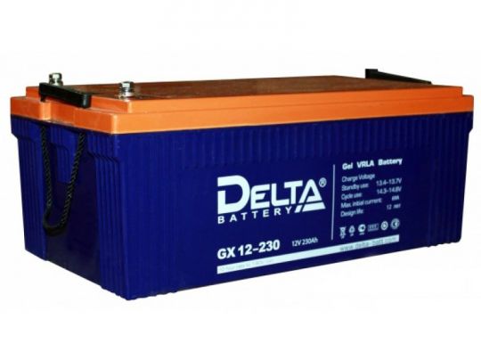 Аккумулятор свинцово-кислотный АКБ DELTA (Дельта) GX 12-230 12 Вольт 230 Ач (Gel)
