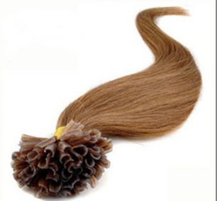 Натуральные волосы на кератиновой капсуле U-тип, №016 Русый с золотистым оттенком - 50 см, 100 капсул.