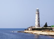 Почтовая открытка Тарханкутский маяк. Крым