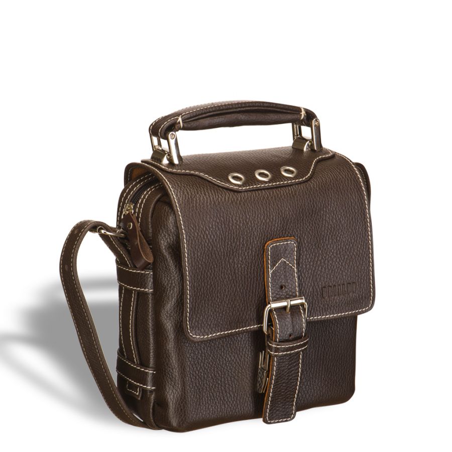 Кожаная сумка через плечо BRIALDI Page (Пейдж) brown