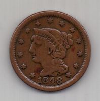 1 цент 1848 г. США