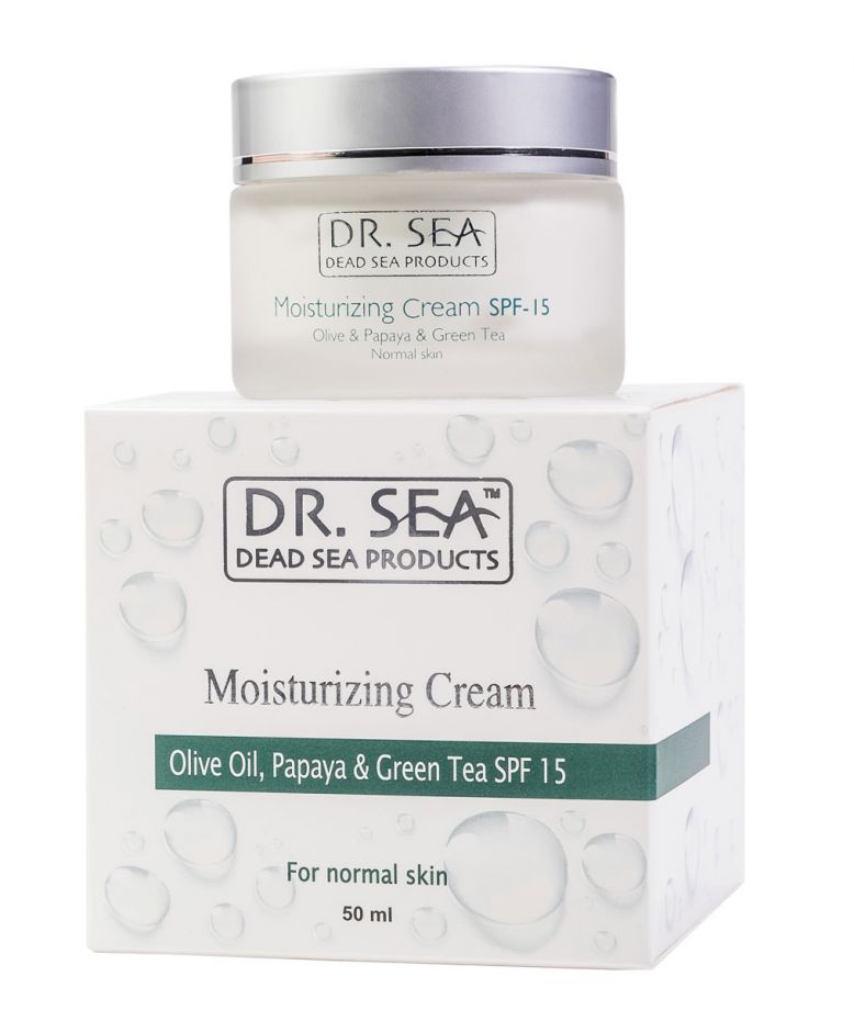 Увлажняющий крем с маслами оливы и папайи и экстрактом зеленого чая SPF 15 Dr.Sea (Доктор Си) 50 мл
