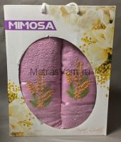 Сиреневый Мимоза махра ( 50х90+70х140) в коробке Набор полотенец  Атлас Текстиль
