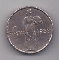1 франк 1939 г. Люксембург