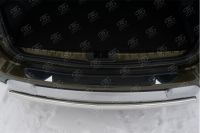 Накладка на задний бампер (лист нерж зеркальный) RENAULT Duster 2015