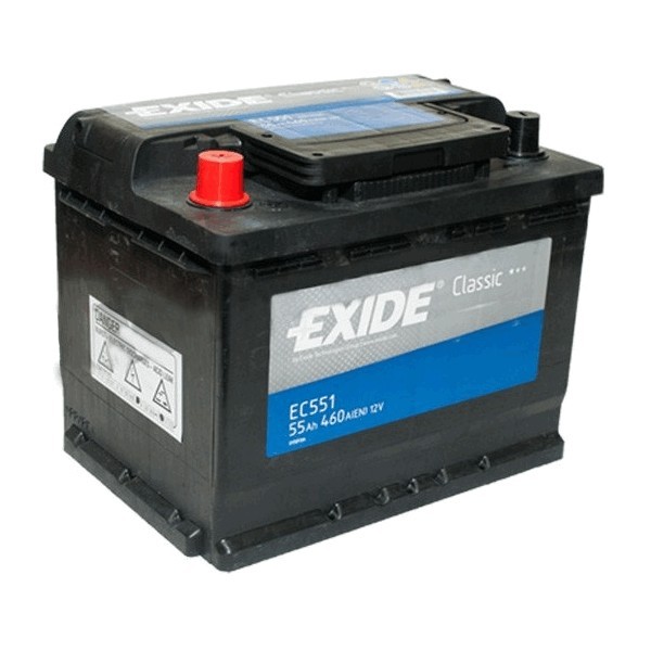 Автомобильный аккумулятор АКБ Exide (Эксайд) Classic EC551 55Ач п.п.