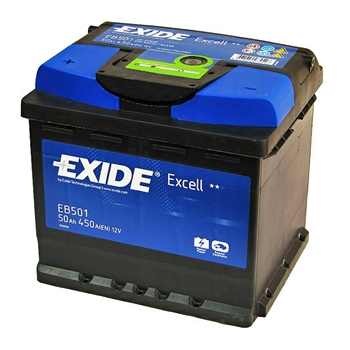 Автомобильный аккумулятор АКБ Exide (Эксайд) Excell EB501 50Ач п.п.