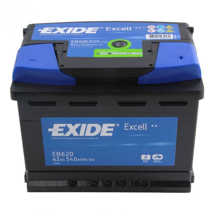 Автомобильный аккумулятор АКБ Exide (Эксайд) Excell EB620 62Ач о.п.