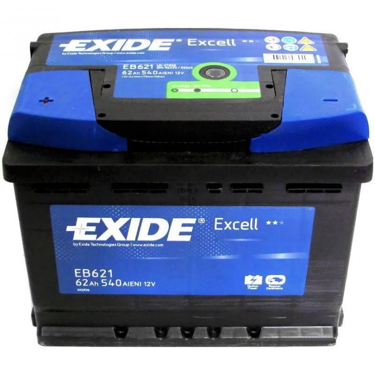 Автомобильный аккумулятор АКБ Exide (Эксайд) Excell EB621 62Ач п.п.
