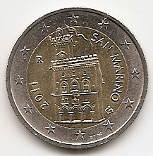 2 евро Сан-Марино 2011 регулярная
