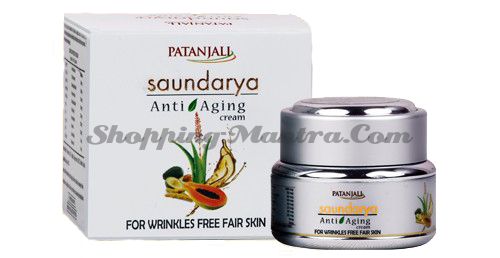 Омолаживающий крем для лица Красавица Патанджали Аюрведа / Divya Patanjali Saundarya Anti Aging Cream
